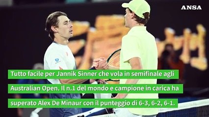 Sinner vola in semifinale, De Minaur battuto in 3 set