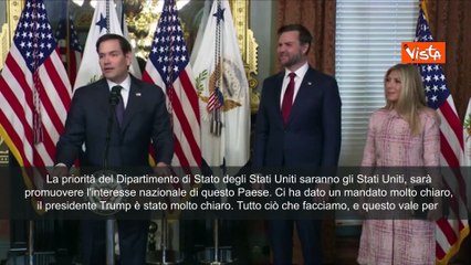 Il Segretario di Stato Usa Rubio: ?Vogliamo portare stabilit? e pace?