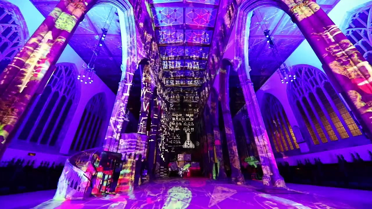Luxmuralis - Science at Hull Minster  Science Light and sound installation projection art epic art son et lumiere smv