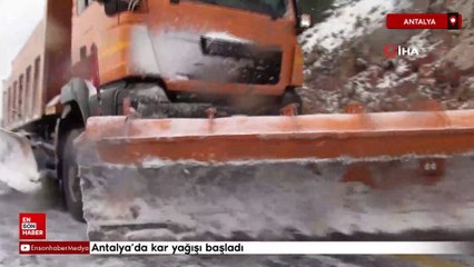 Antalya’da kar yağışı başladı