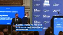 Kallas: l'Ue deve spendere più dell'1 per cento del Pil per la difesa per 