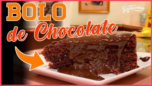 BOLO DE CHOCOLATE MOLHADINHO_ RECEITA FÁCIL COM COBERTURA E RECHEIO _ RECEITINHAS