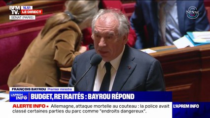 Budget: "On a trouvé des zones d'accord inédites", affirme François Bayrou au Sénat