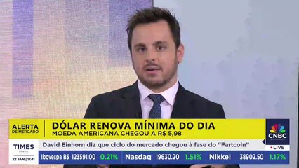 ALERTA DE MERCADO: dólar renova mínima do dia, e moeda chega a R$ 5,98