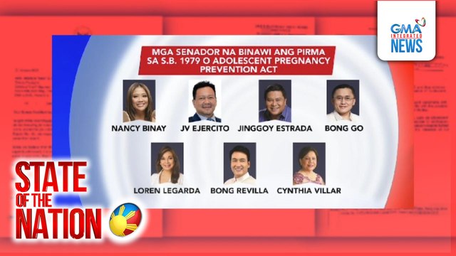 7 senador na pumirma sa SB 1979, umatras; Sen. Hontiveros, naghain ng Substitute Bill | SONA