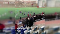 Ankara'da futbol maçında bitiş düdüğüyle kavga
