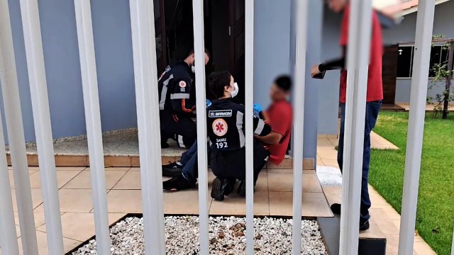 Jovem passa mal ao presenciar acidente e é socorrido pelo Samu na rua Natal, no Centro