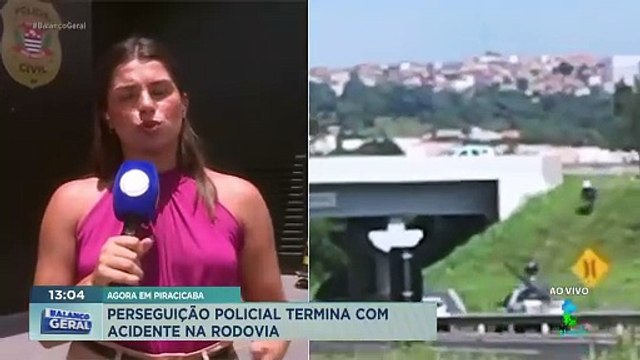 Perseguição policial termina em acidente e prisão na Rodovia Geraldo de Barros em Piracicaba