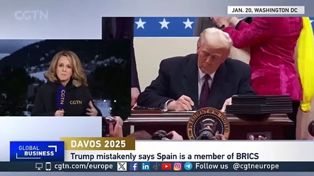 World and Business leaders react to Donald Trump's threat of tariffs in Davos