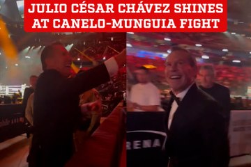 Julio César Chávez steals spotlight as he arrives for Canelo-Munguia bout at the arena