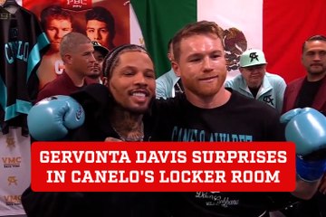 Gervonta Davis surprises in Canelo's locker room ahead of Munguia fight