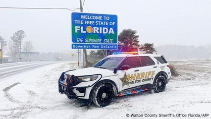 Freezing temperatures, snow hit US south coast