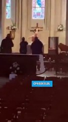 Brive-la-Gaillarde : La vidéo de l'individu face aux policiers dans l'église