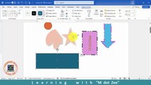 Basic Overview of Shapes | Microsoft Word Tutorial | LECTURE # 22 | Learning with M dot Zee