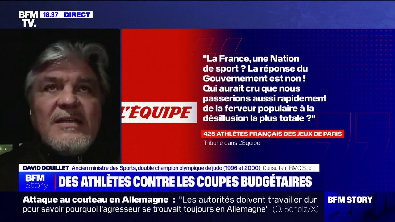 Budget des Sports: David Douillet trouve "ridicule" de "couper l'élan" provoqué par les Jeux olympiques et Paralympiques