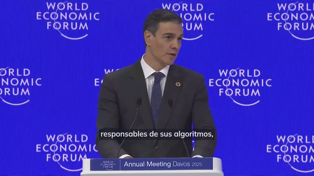 Sánchez, en el Foro Económico de Davos: Let's make social media great again