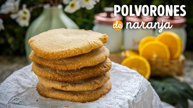 Deliciosos y tradicionales polvorones de naranja