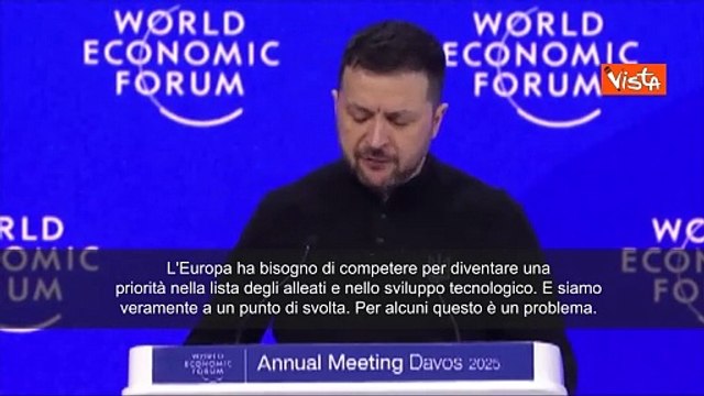 Zelensky a Davos: Europa sia protagonista, non aspetti di vedere che far? Trump