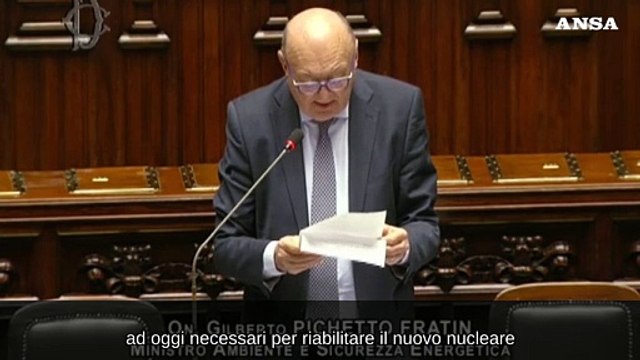 Pichetto Fratin: Stasera il ddl sul nucleare a Palazzo Chigi