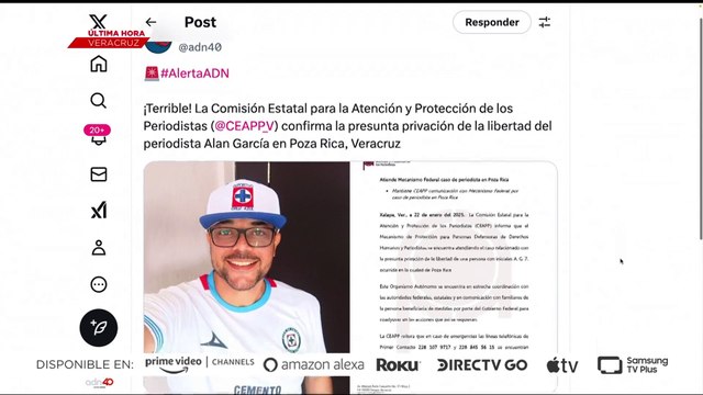 🚨¡Última Hora! Secuestran al periodista, Alan García en Poza Rica, Veracruz
