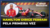 Hamilton pilota Ferrari pela primeira vez em teste na Itália