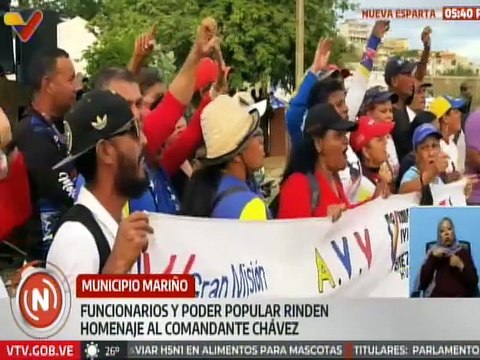 Nueva Esparta | Habitantes y funcionarios realizan homenaje al comandante de la patria Hugo Chávez