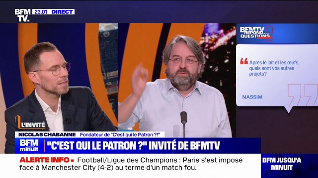 Nicolas Chabanne (fondateur de C'est qui le Patron?! ): Les industriels ont du mal à donner des informations très claires sur comment est fait le prix