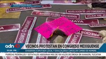 Vecinos de la colonia 4T de Tultitlán protestan en Congreso; exigen cancelar el cambio de nombre