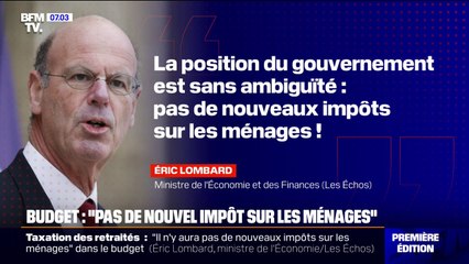 "Pas de nouveaux impôts sur les ménages": le ministre de l'Économie appelle à travailler plus pour faire des économies