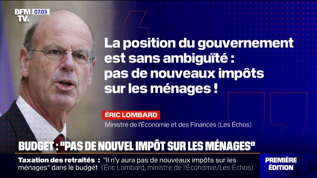 Pas de nouveaux impôts sur les ménages : le ministre de l'Économie appelle à travailler plus pour faire des économies