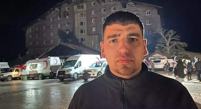 Yangından kurtulan otel personeli: İnsanlar çocuklarını aşağıya atmak zorunda kaldı