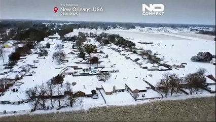 بين الثلوج والضحكات.. لحظات غير اعتيادية في تكساس أثناء العاصفة الشتوية