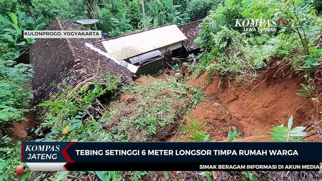 Tebing Setinggi 6 Meter di Kulon Progo Longsor Timpa Rumah Warga