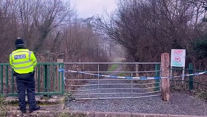 The scene of Scribers Lane, near to where 12-year-old Leo Ross was found