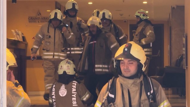 Mecidiyeköy'de otelin elektrik panosunda çıkan yangın söndürüldü