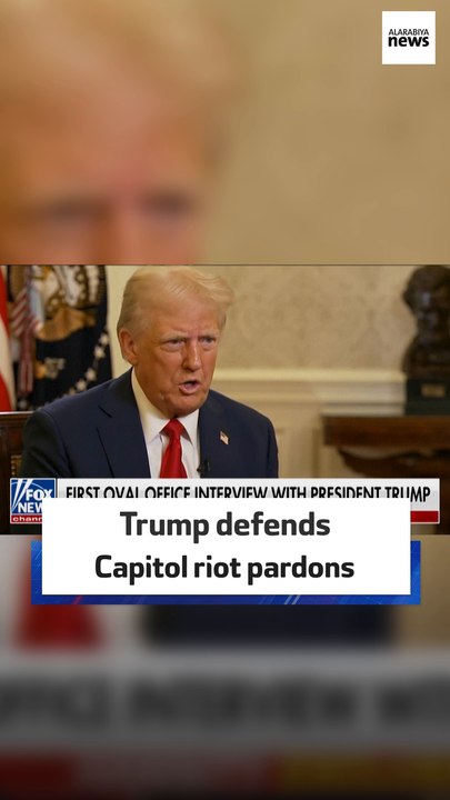 Trump defends Capitol riot pardons