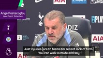 Postecoglou blames himself for Spurs' injury woes