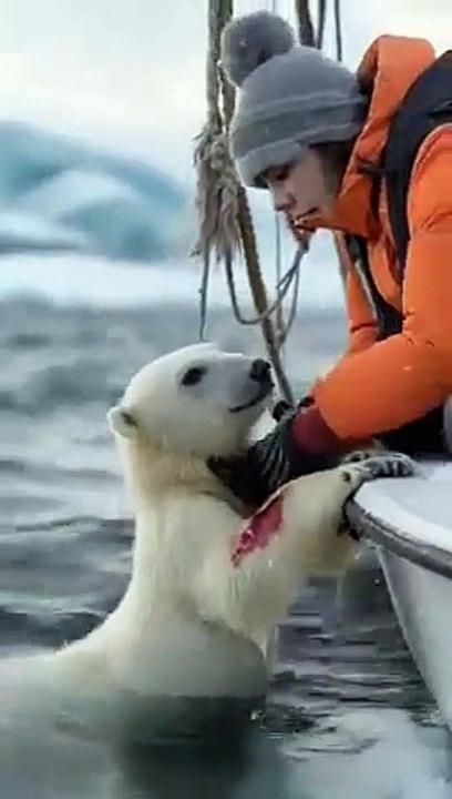 Baby Polar Bear Struggles for Survival in the Frozen Wilderness
