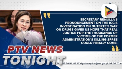 Some lawmakers became hopeful following DOJ Chief statement on ICC