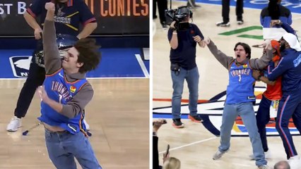 Aficionado de la NBA se lleva 20 mil dólares por encestar  desde en medio de la cancha