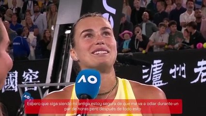 Sabalenka: "Sé que Paula me va a odiar, pero cuando vayamos de compras le pagaré lo que quiera"