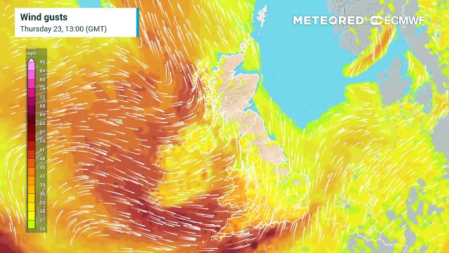 Storm Éowyn will bring widespread gales or severe gales across the UK with gusts of 100mph