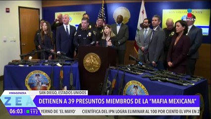 Detienen a 39 presuntos miembros de la "mafia mexicana" en San Diego, California