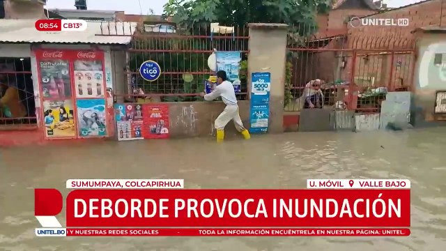 Lluvias: Las calles de Colcapirhua se convirtieron en corrientes de ríos; vecinos piden ayuda para el desfogue del agua
