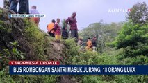 Tak Kuat Menanjak, Bus Rombongan Santri Masuk Jurang Sedalam 15 Meter