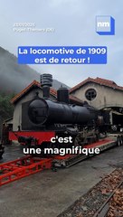 Une locomotive de 1909 retrouve le train des Pignes historique