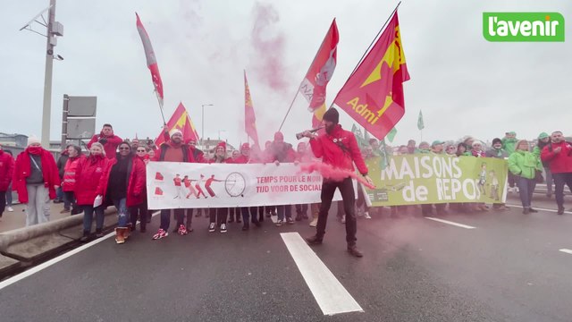 Manifestation du secteur non marchand, à Namur