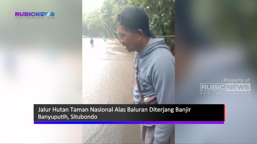 Jalur Hutan Taman Nasional Alas Baluran Diterjang Banjir, Kendaraan Dari Dua Arah Terpaksa Diberlakukan Sistem Buka - Tutup