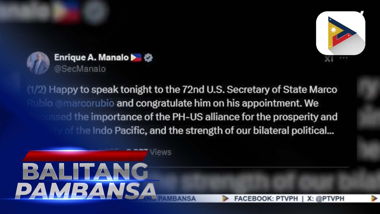 U.S. State Secretary Marco Rubio, pinagtibay ang alyansa sa pagitan ng Pilipinas at Amerika
