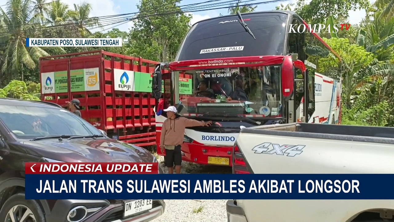 Jalan Trans Sulawesi Ambles Akibat Longsor, Warga Mengungsi Akibat Hal ini